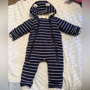 GAP Navy and White Striped Kids Footie